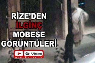 Rize'den ilginç mobese görüntüleri