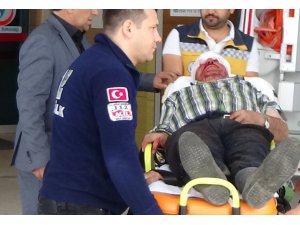 Odun keserken kanlar içerisinde kaldı