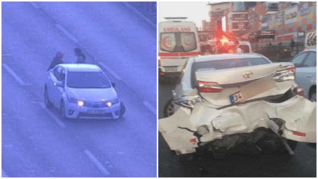 Sebebine inanamayacaksınız... Aracın arkasında bekleyen 2 kadına otomobil çarptı