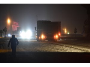 Zigana Dağı'nda kar ulaşımı aksattı