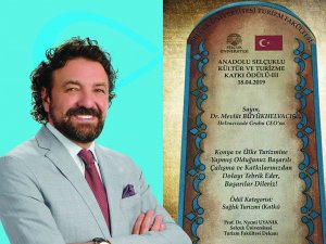 Mevlüt Büyükhelvacıgil’e turizm ödülü