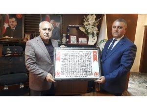 Yeşilli Belediye Başkanı Demir’e İstiklal Marşı teşekkürü