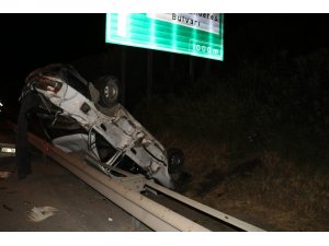 Adana’da otomobil takla attı: 1 yaralı