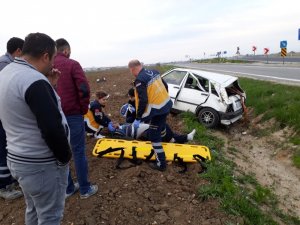 Kontrolden çıkan otomobil şarampole yuvarlandı: 1 yaralı