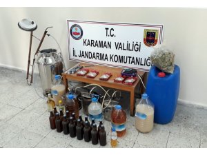Karaman’da sahte içki ele geçirildi