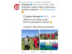 Sivasspor-Çaykur Rizespor maçı öncesi dostluk mesajları