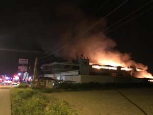 Denizli'de tekstil fabrikasında yangın