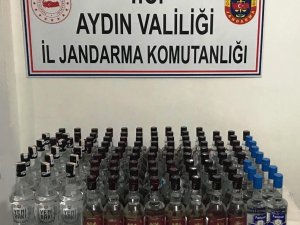 Aydın’da 110 şişe kaçak içki ele geçirildi