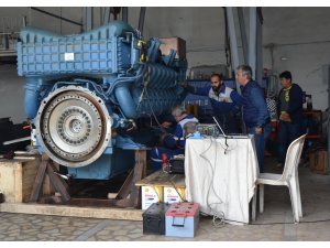 Moğolistan'nın jeneratörleri Biga'da onarılıyor
