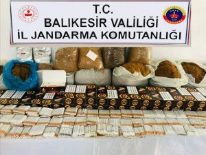 Balıkesir’de 149 kilo tütün ele geçirildi