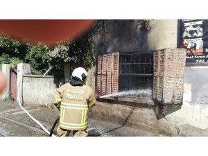 Edremit’te metruk binada korkutan yangın