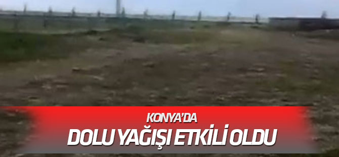 Konya'da dolu yağışı etkili oldu