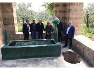 Türbede define arayanlara tepki