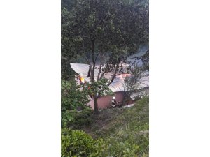 Trabzon’da yangın bir evi kül etti