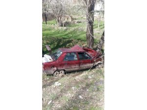 Otomobil şarampole uçtu: 2 yaralı