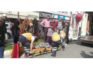 Otomobilin çarptığı yaya yaralandı