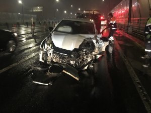 Haliç Köprüsü üzerinde kaza: 1 yaralı