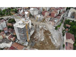 Kağıthane’de yıkım çalışmalarındaki son durum havadan görüntülendi