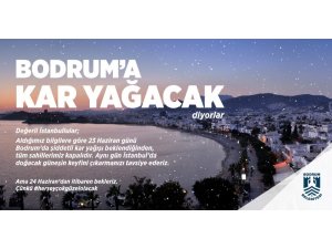 Bodrum’da kar var paylaşımı sosyal medyada rekor kırdı