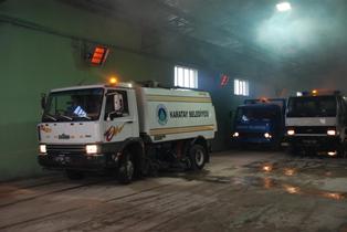 Karatay'dan ısıtmalı araç hangarı