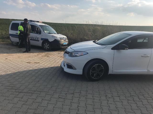 Düden Gölü yolunda trafik uygulaması