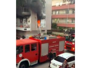 Antalya’da yanan dairede korkutan patlama