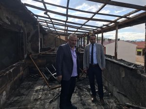 Kaymakam Partal evleri hasar gören ailelere ziyaret