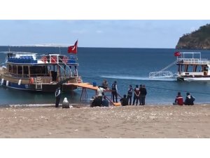 Tatil merkezinde benzin bidonlu çakmaklı iskele eylemi