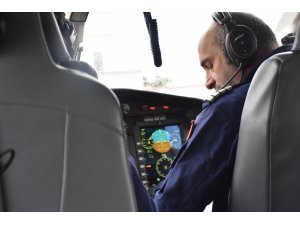 Kural ihlali yapan sürücüler helikopterle denetlendi
