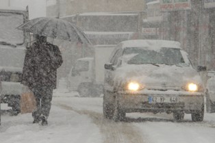 Ereğli'de kar yağışı