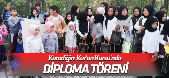 Karadiğin  Kur'an Kursu'nda diploma töreni