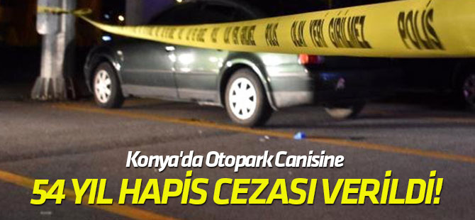 Konya'da Otopark Canisine 54 Yıl Hapis Cezası Verildi!