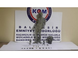 Balıkesir’de 31 adet tarihi eser ele geçirildi