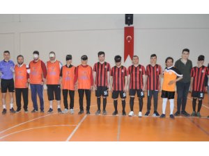 Görme engellilerden futsal maçı