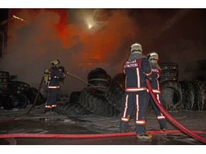 Başkentte organize sanayi bölgesinde yangın