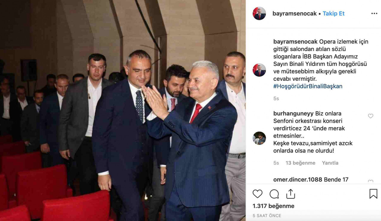 Operadaki protestoya karşı; olgunluk, nezaket, güler yüz!
