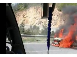 Zigana’da korkutan araç yangını