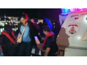 Marmaris’te lastik botta 15 düzensiz göçmen yakalandı