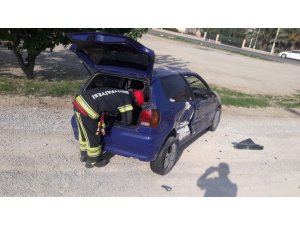 İki otomobilin çarpıştığı kazada 1 kişi yaralandı