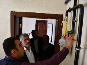 Kulu'da ilk abone doğal gazı yaktı