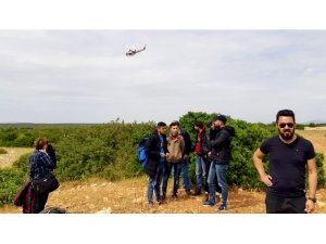 Didim’de helikopter destekli mülteci operasyonu