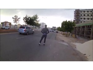 Gaziantep’te gençlerin paten terörü