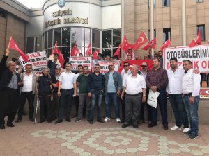 Özel halk otobüsü işletmecilerinden eylem