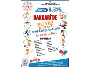 Hakkari’de yaz spor okul kayıtları başladı
