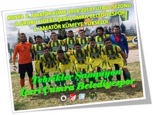 İçeri Çumra Belediyespor şampiyon oldu