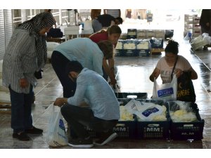 Ucuz peynire akın ediyorlar