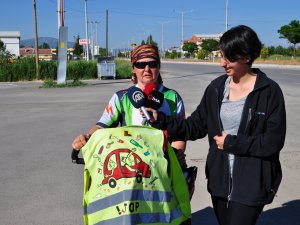 Bisikletle İsviçre'den Beyşehir'e geldi