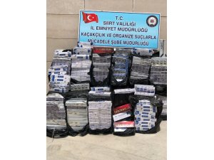 Siirt’te 12 bin 720 paket kaçak sigara ele geçirildi