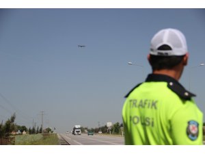 Eskişehir’de drone destekli trafik denetimi