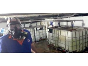 Klor gazının sızdığı tanklarda inceleme yapıldı